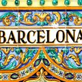 Barcelone panneau mosaique